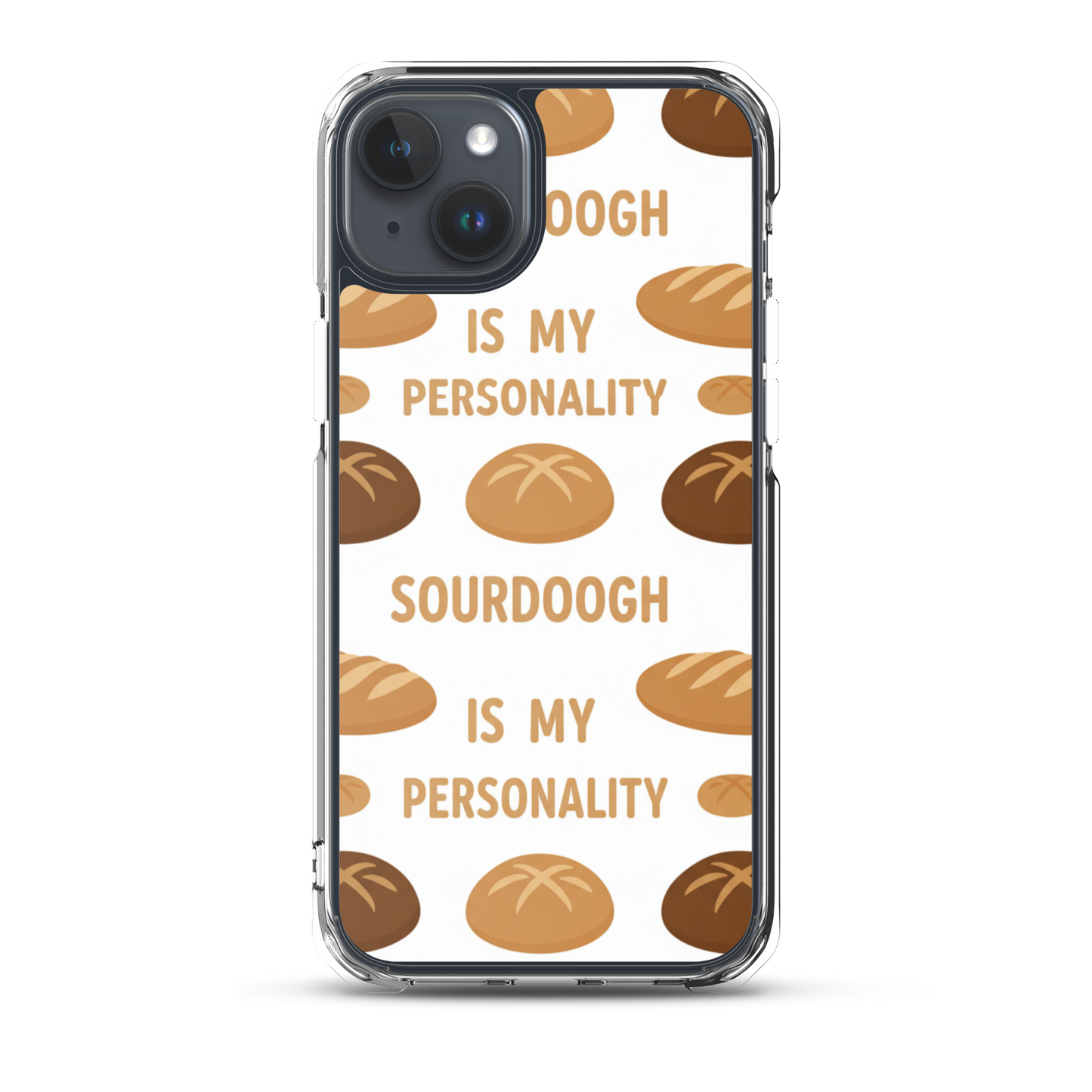 Sourdough Is My Personality Clear Case for iPhone® iPhone 15 Plus Bags & Accessories > Phone Cases ZomaModa
