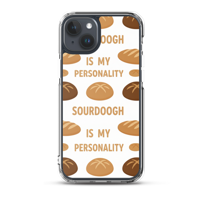 Sourdough Is My Personality Clear Case for iPhone® iPhone 15 Plus Bags & Accessories > Phone Cases ZomaModa