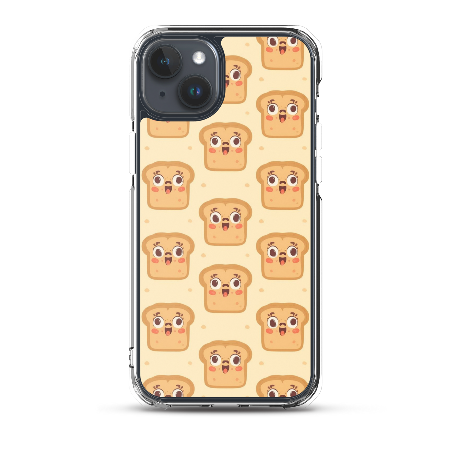 Funny Bread Faces Clear Case for iPhone® iPhone 15 Plus Bags & Accessories > Phone Cases ZomaModa