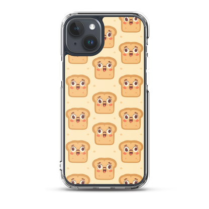 Funny Bread Faces Clear Case for iPhone® iPhone 15 Plus Bags & Accessories > Phone Cases ZomaModa
