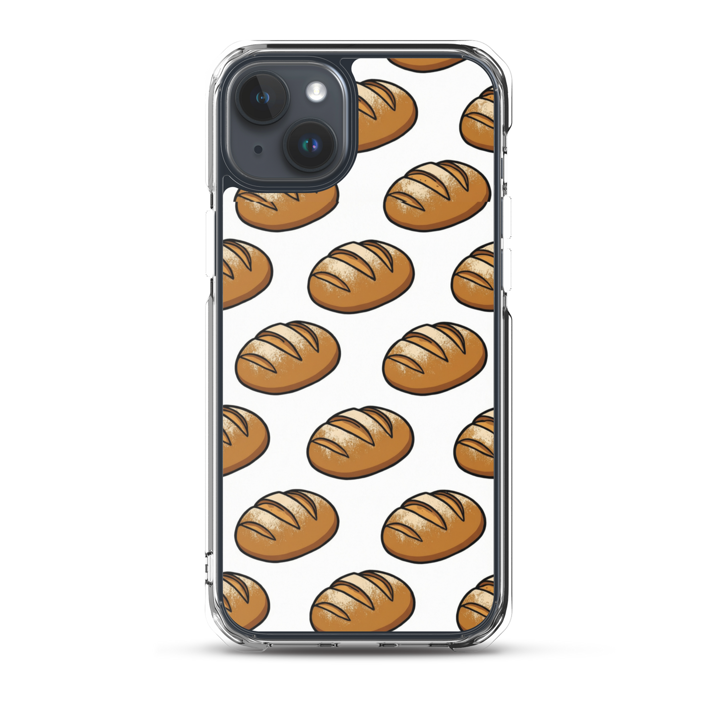 Floating Sourdough Loaves Pattern Clear Case for iPhone® iPhone 15 Plus Bags & Accessories > Phone Cases ZomaModa