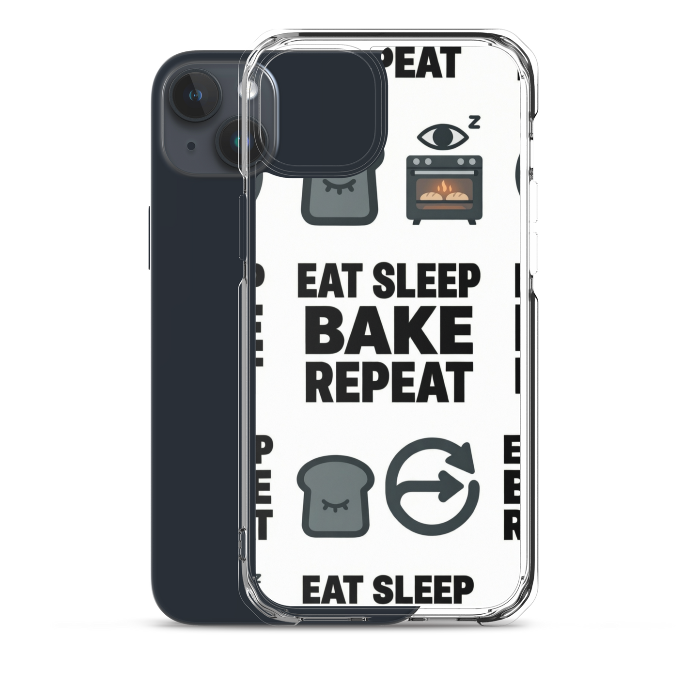 Eat Sleep Bake Repeat Clear Case for iPhone® Bags & Accessories > Phone Cases ZomaModa