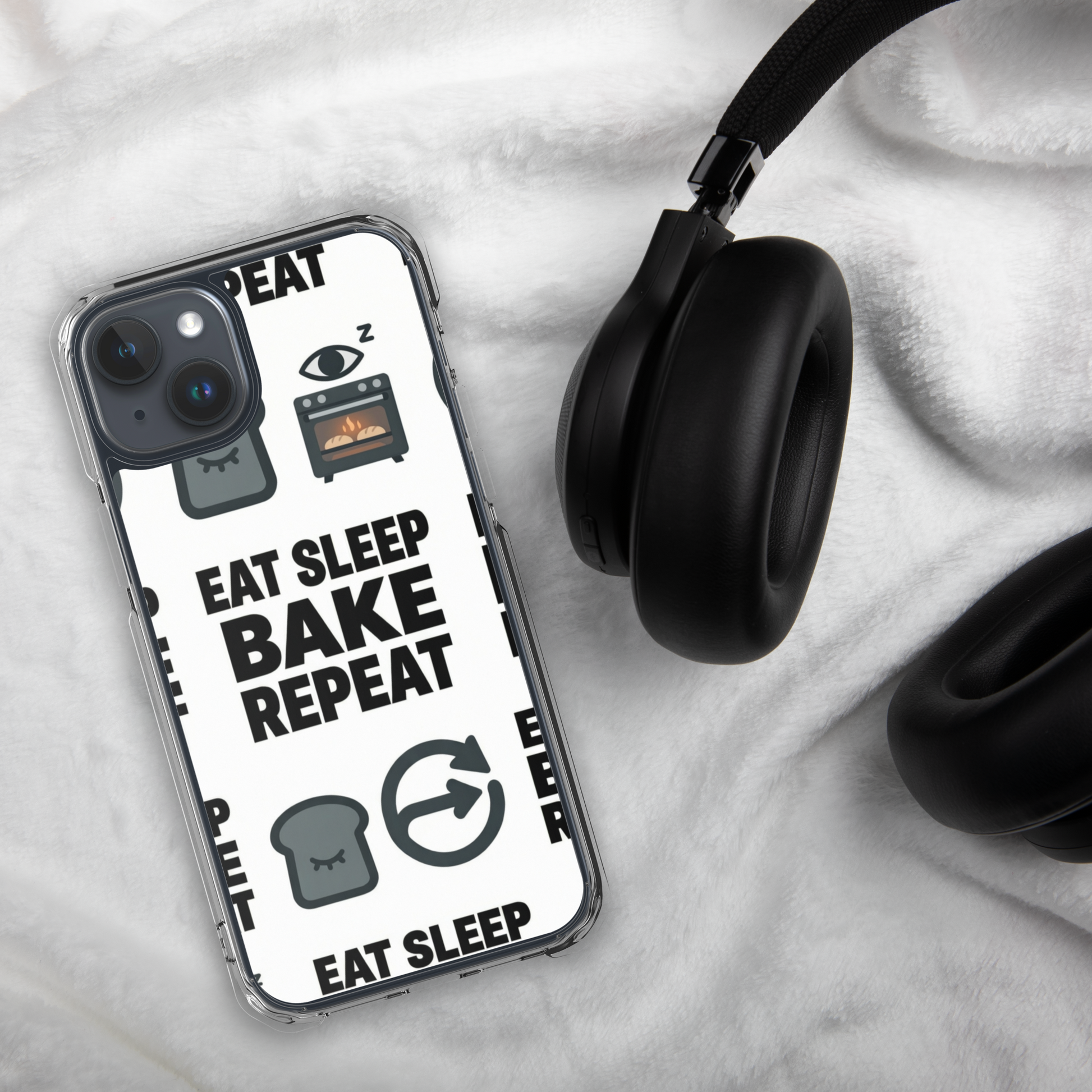 Eat Sleep Bake Repeat Clear Case for iPhone® Bags & Accessories > Phone Cases ZomaModa