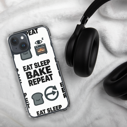Eat Sleep Bake Repeat Clear Case for iPhone® Bags & Accessories > Phone Cases ZomaModa