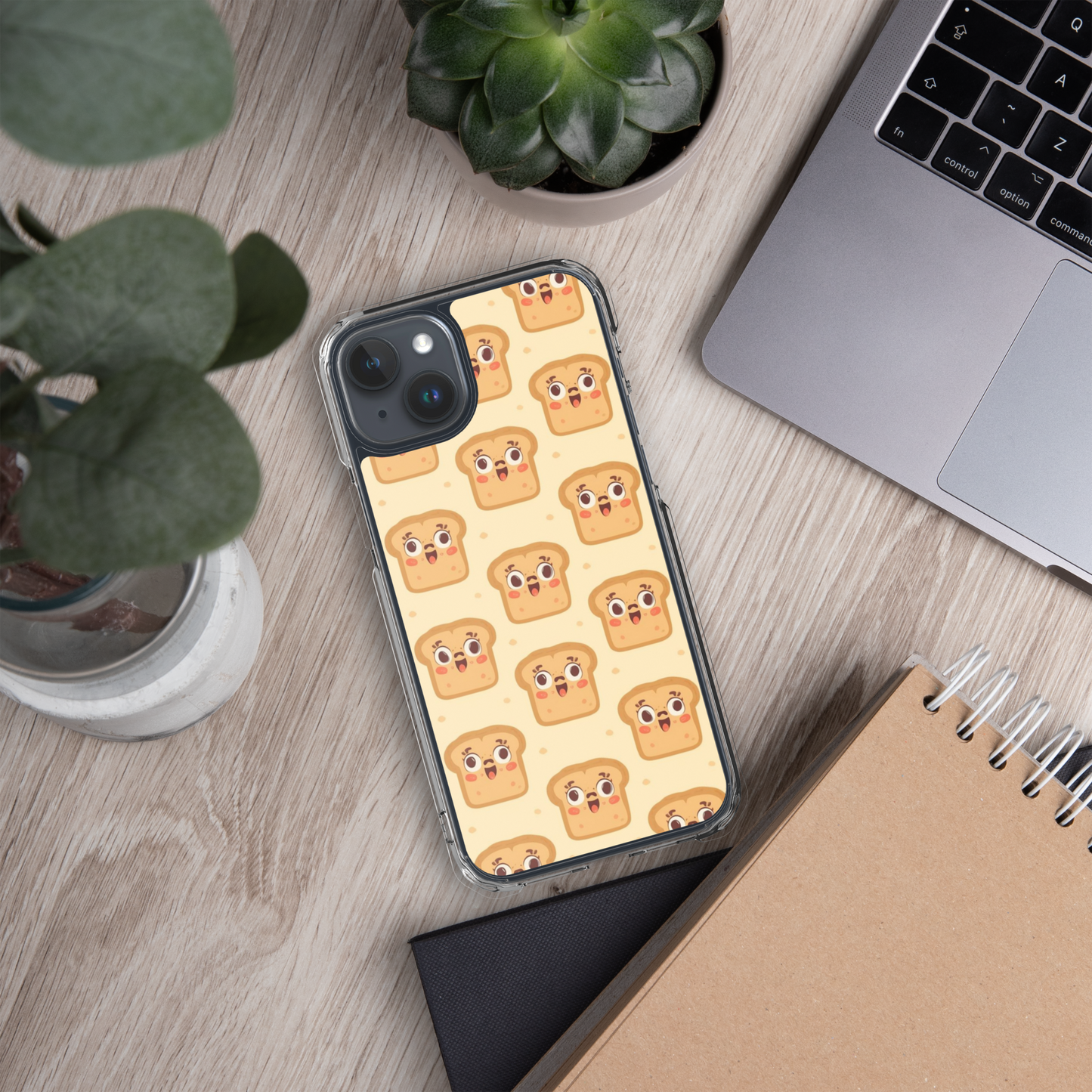 Funny Bread Faces Clear Case for iPhone® Bags & Accessories > Phone Cases ZomaModa