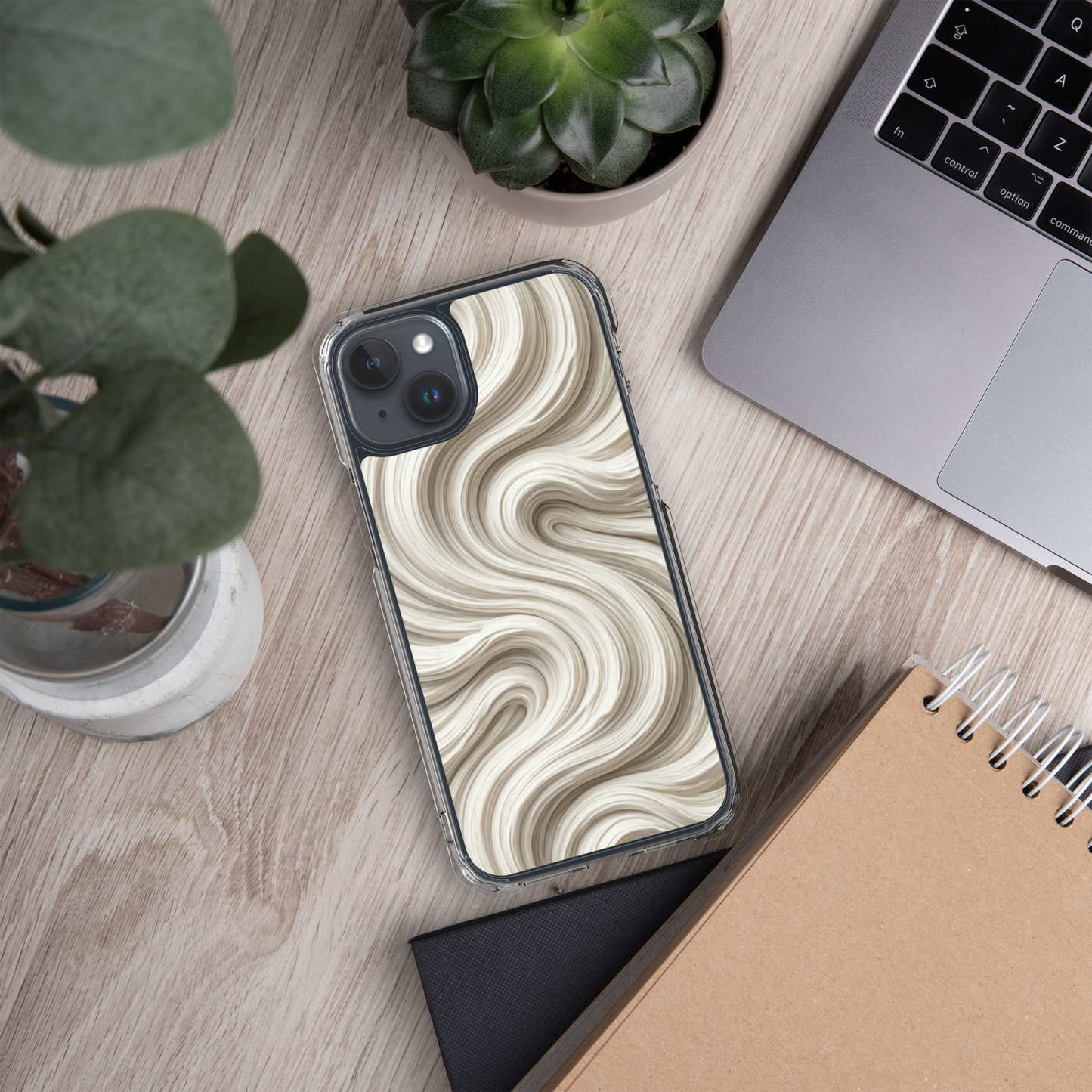 Minimal Flour Swirl Baking Clear Case for iPhone® Bags & Accessories > Phone Cases ZomaModa
