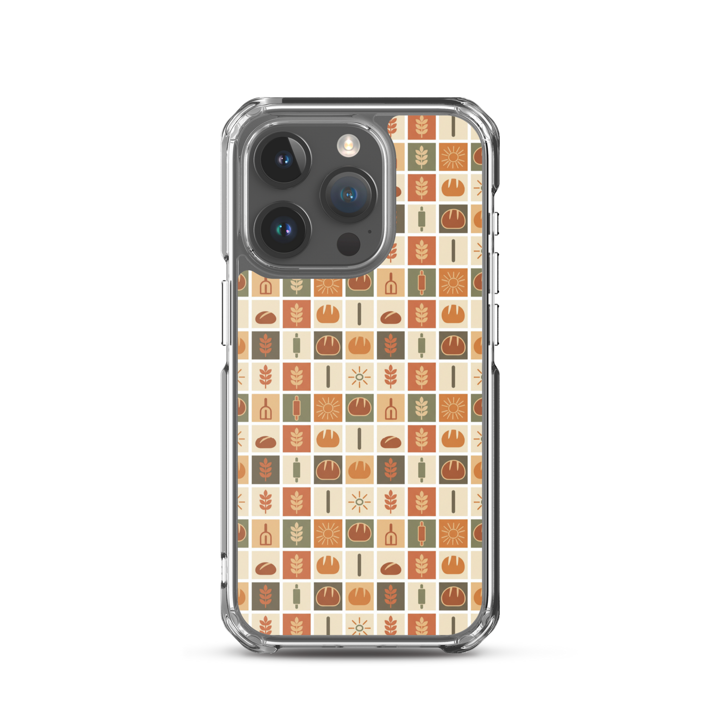 Retro Bread Stamp Clear Case for iPhone® iPhone 15 Pro Bags & Accessories > Phone Cases ZomaModa