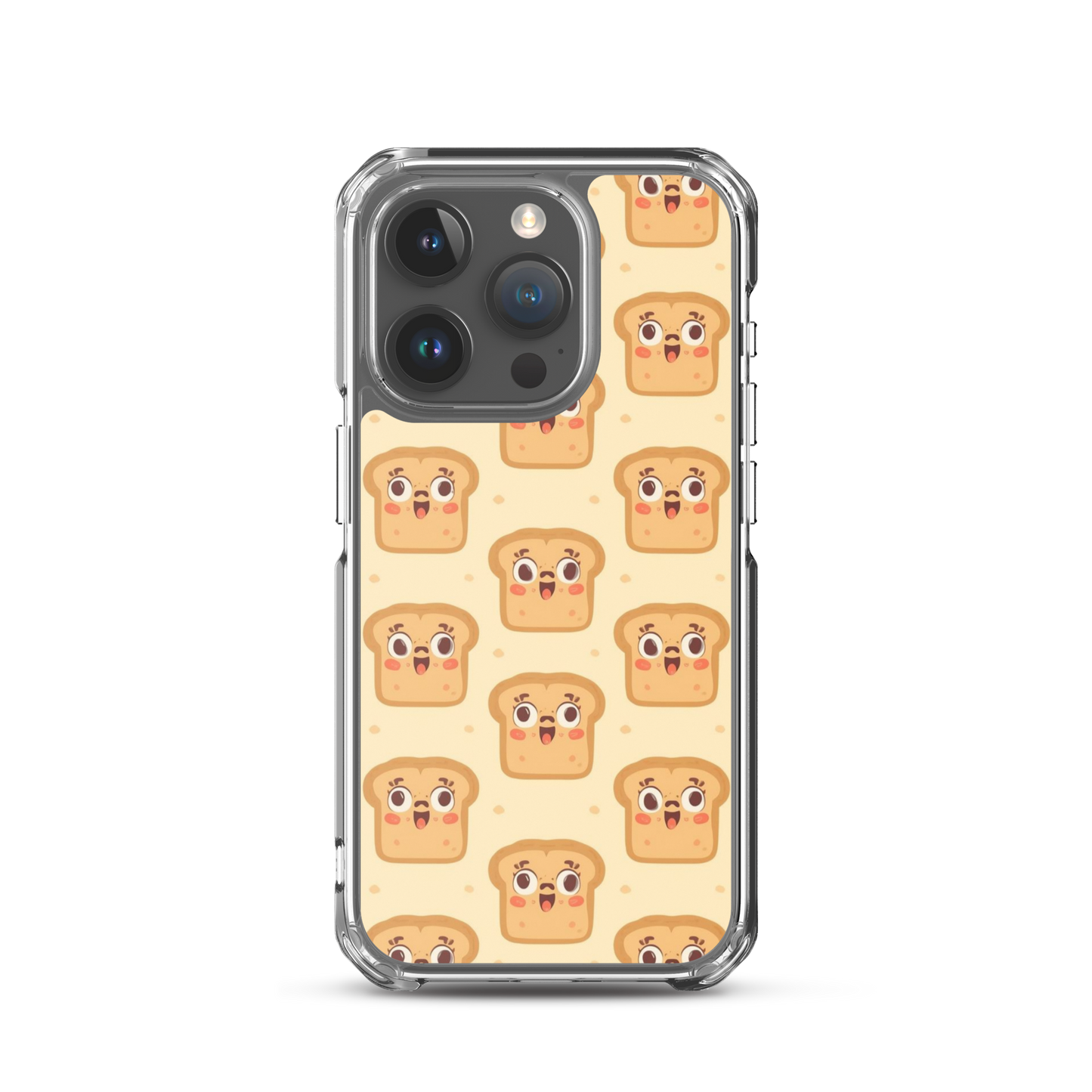 Funny Bread Faces Clear Case for iPhone® iPhone 15 Pro Bags & Accessories > Phone Cases ZomaModa