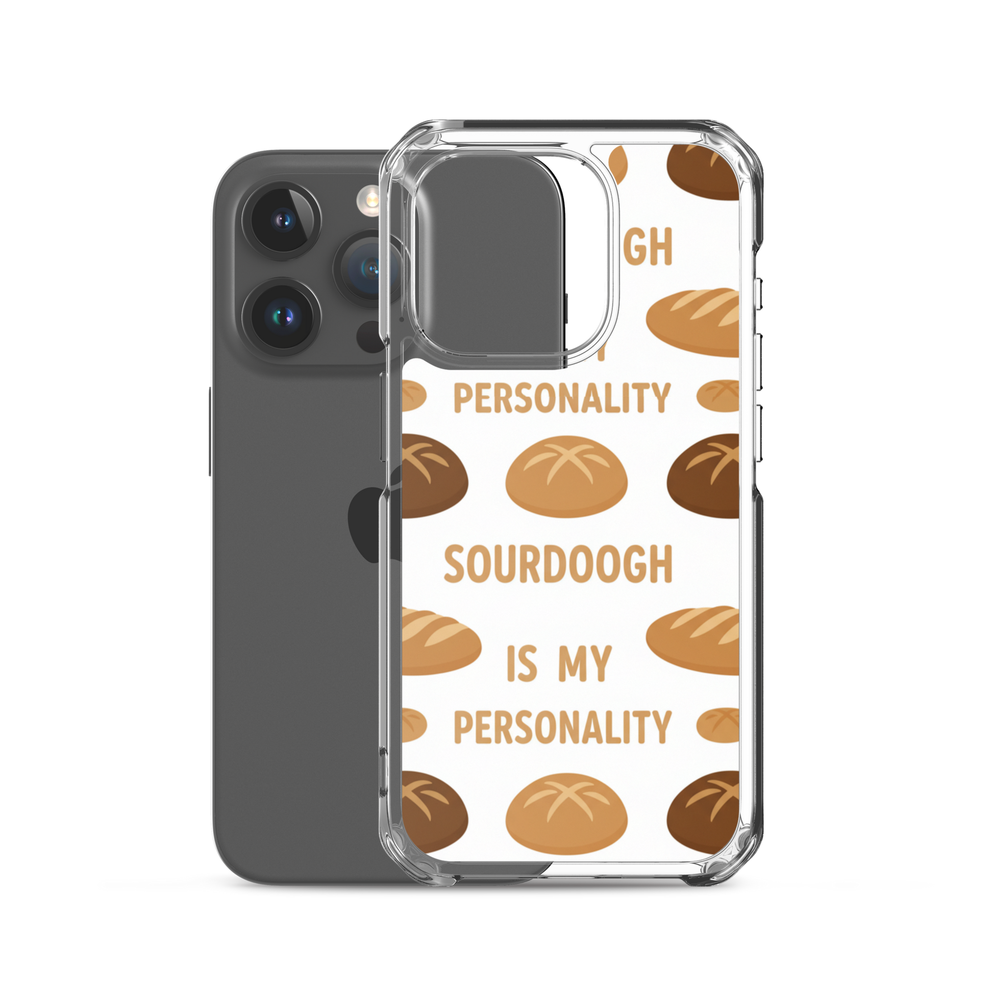 Sourdough Is My Personality Clear Case for iPhone® Bags & Accessories > Phone Cases ZomaModa