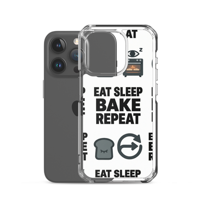 Eat Sleep Bake Repeat Clear Case for iPhone® Bags & Accessories > Phone Cases ZomaModa