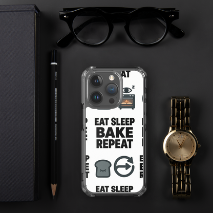 Eat Sleep Bake Repeat Clear Case for iPhone® Bags & Accessories > Phone Cases ZomaModa