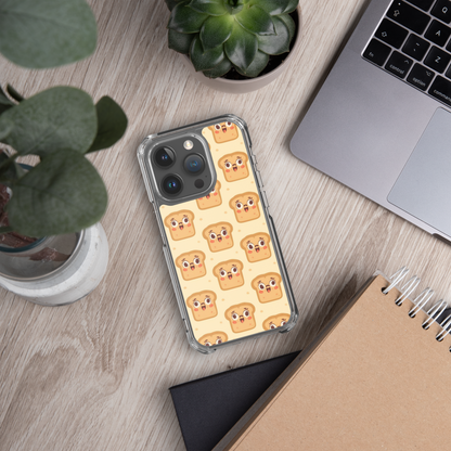 Funny Bread Faces Clear Case for iPhone® Bags & Accessories > Phone Cases ZomaModa