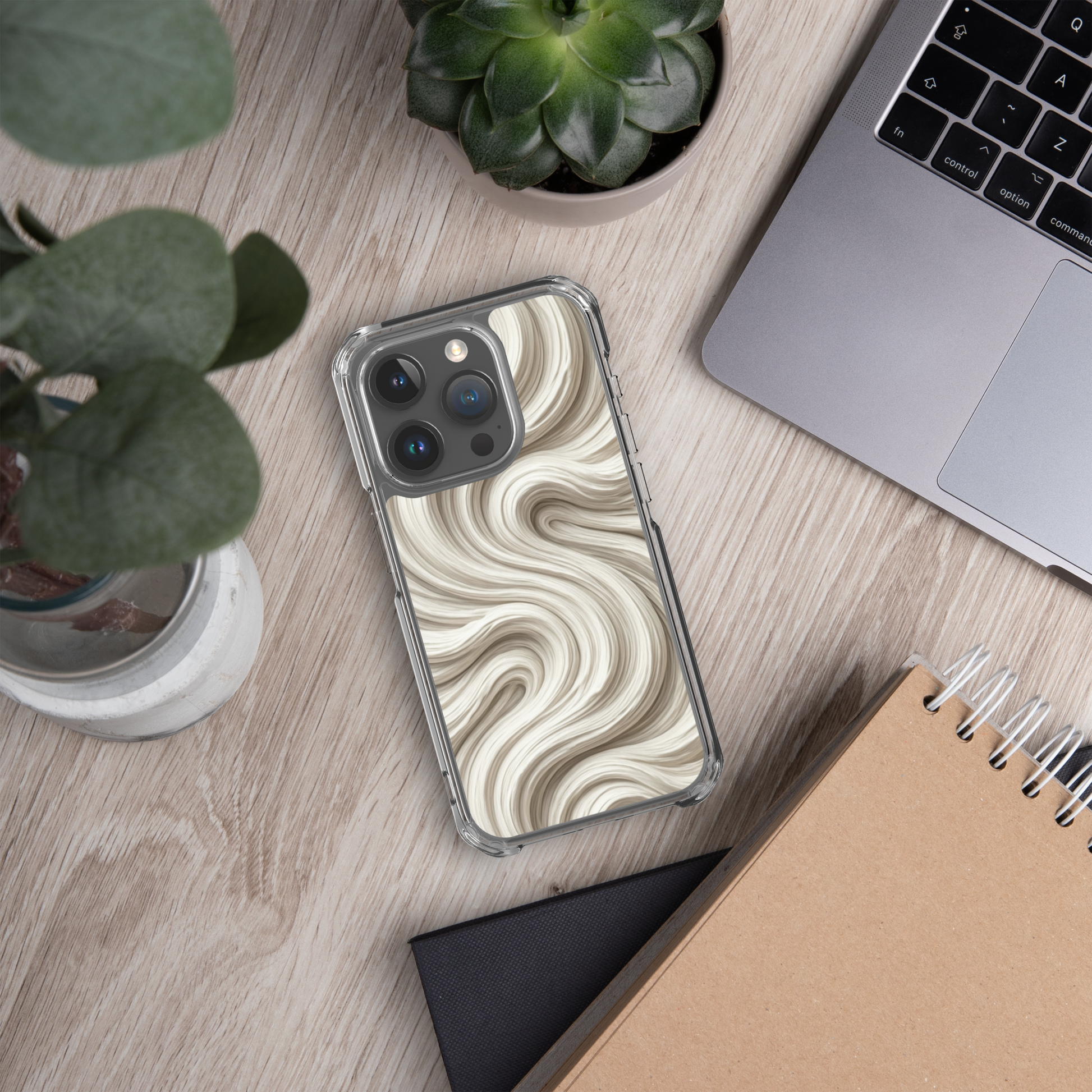 Minimal Flour Swirl Baking Clear Case for iPhone® Bags & Accessories > Phone Cases ZomaModa