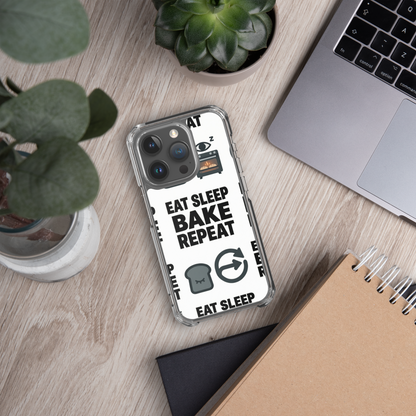 Eat Sleep Bake Repeat Clear Case for iPhone® Bags & Accessories > Phone Cases ZomaModa