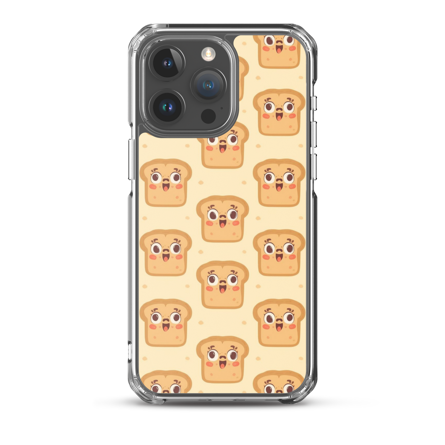 Funny Bread Faces Clear Case for iPhone® iPhone 15 Pro Max Bags & Accessories > Phone Cases ZomaModa
