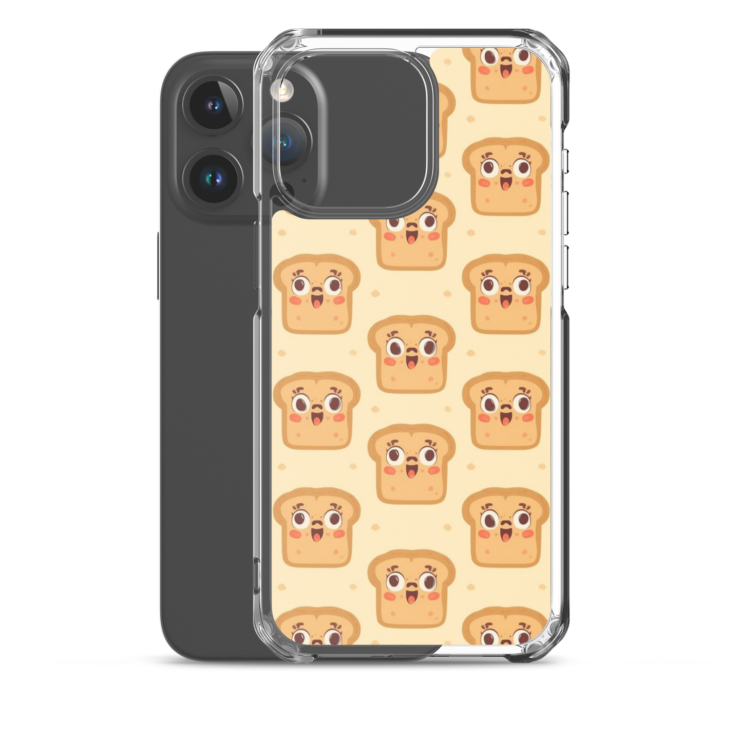 Funny Bread Faces Clear Case for iPhone® Bags & Accessories > Phone Cases ZomaModa