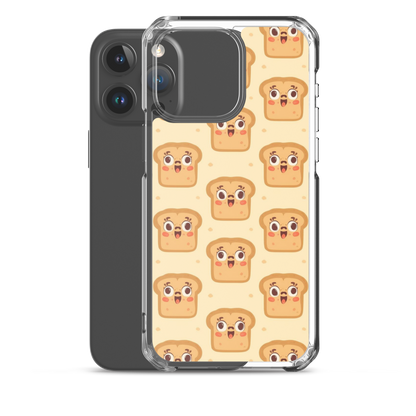 Funny Bread Faces Clear Case for iPhone® Bags & Accessories > Phone Cases ZomaModa