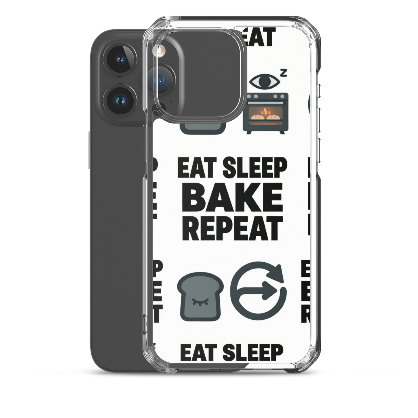 Eat Sleep Bake Repeat Clear Case for iPhone® Bags & Accessories > Phone Cases ZomaModa