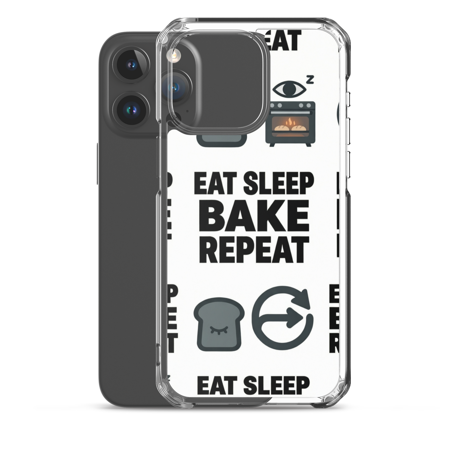 Eat Sleep Bake Repeat Clear Case for iPhone® Bags & Accessories > Phone Cases ZomaModa