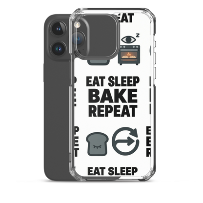 Eat Sleep Bake Repeat Clear Case for iPhone® Bags & Accessories > Phone Cases ZomaModa
