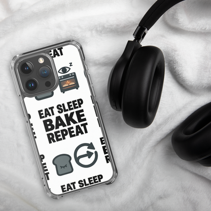 Eat Sleep Bake Repeat Clear Case for iPhone® Bags & Accessories > Phone Cases ZomaModa
