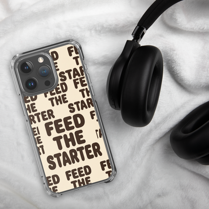 Feed the Starter Repeating Text Clear Case for iPhone® Bags & Accessories > Phone Cases ZomaModa