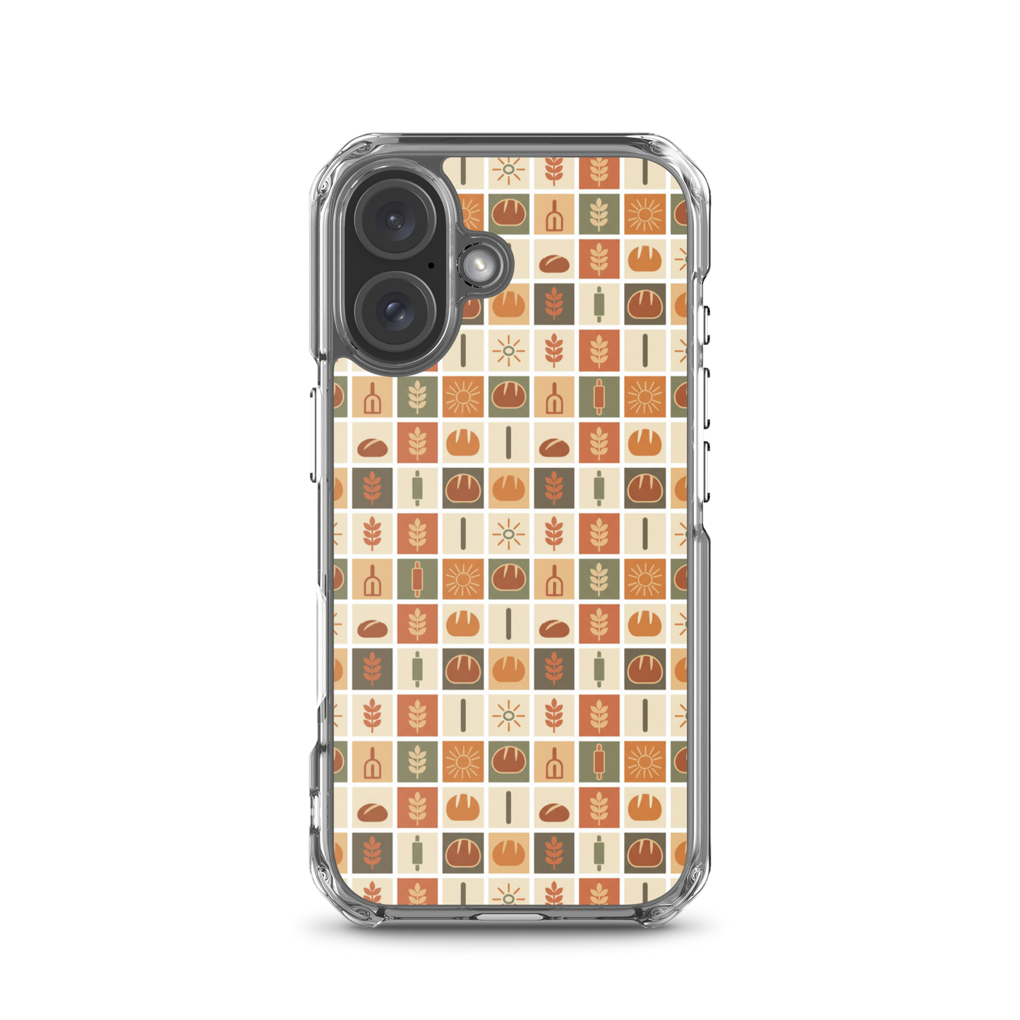 Retro Bread Stamp Clear Case for iPhone® iPhone 16 Bags & Accessories > Phone Cases ZomaModa