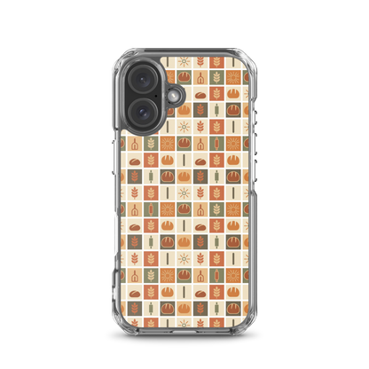 Retro Bread Stamp Clear Case for iPhone® iPhone 16 Bags & Accessories > Phone Cases ZomaModa
