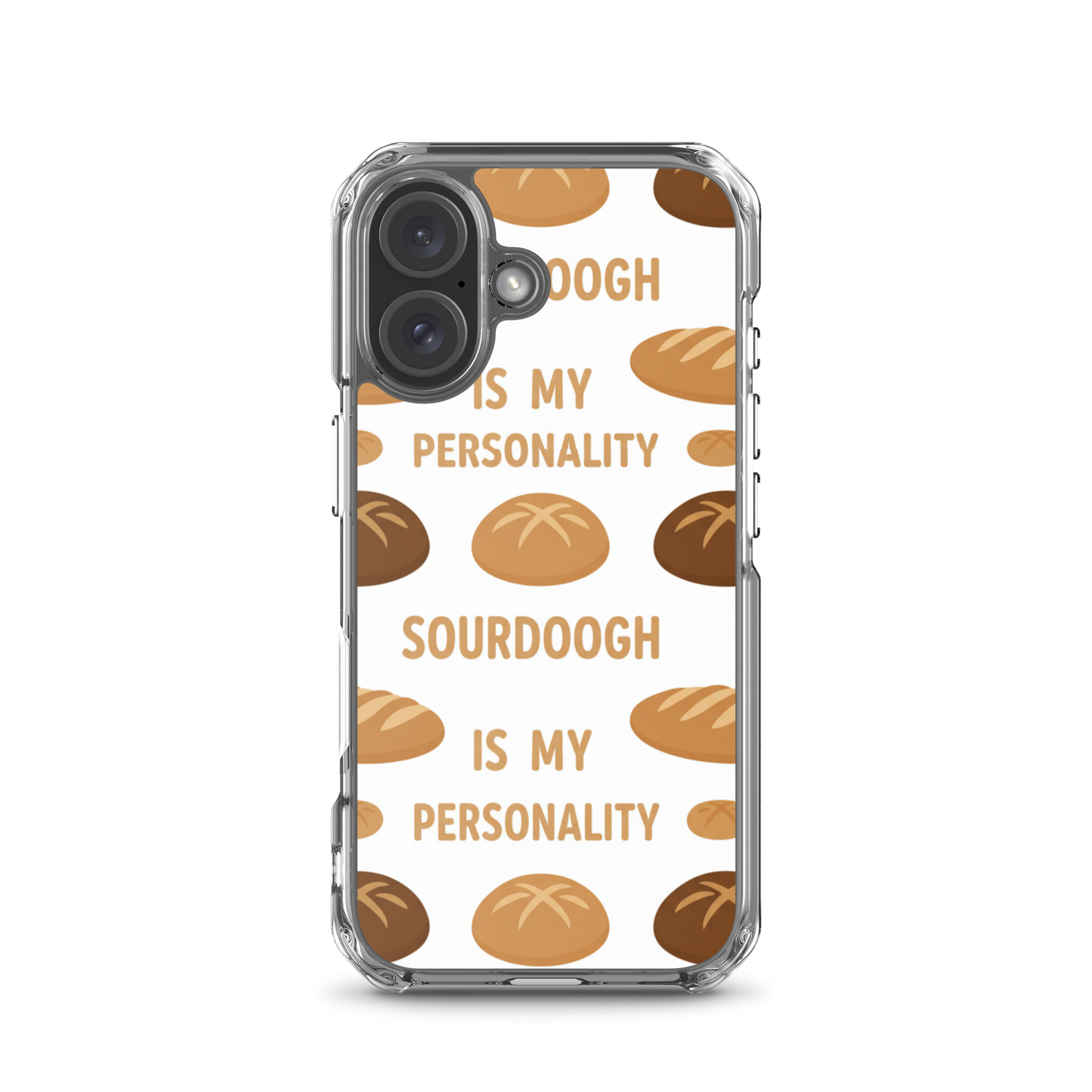 Sourdough Is My Personality Clear Case for iPhone® iPhone 16 Bags & Accessories > Phone Cases ZomaModa