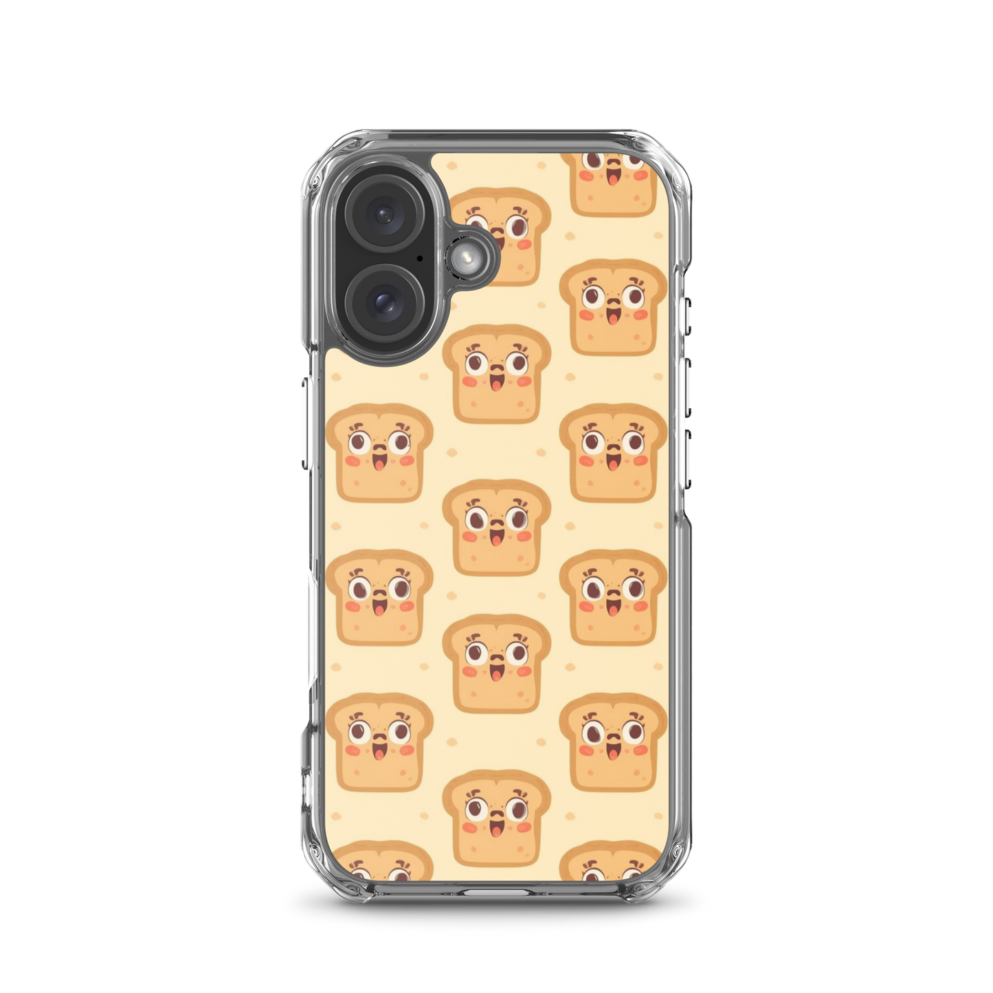 Funny Bread Faces Clear Case for iPhone® iPhone 16 Bags & Accessories > Phone Cases ZomaModa