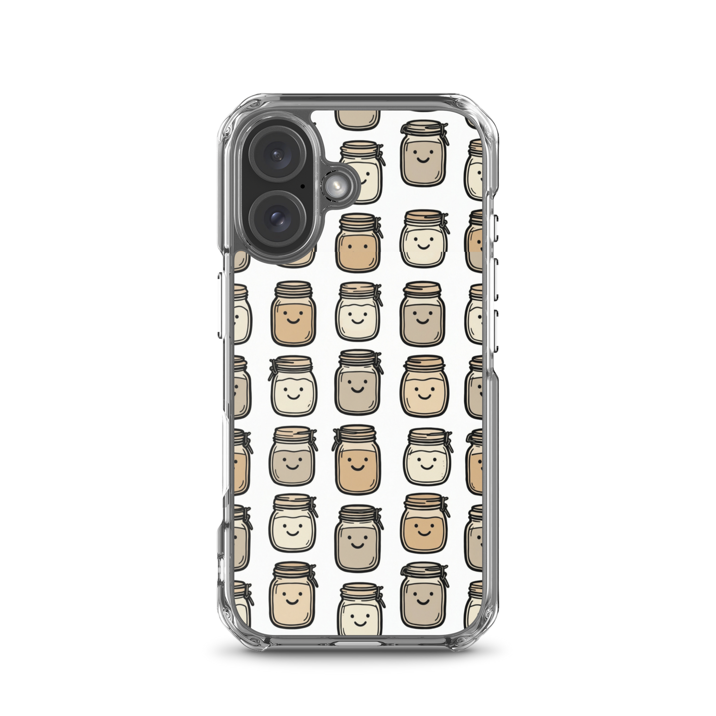 Cute Sourdough Starter Jars Clear Case for iPhone® iPhone 16 Bags & Accessories > Phone Cases ZomaModa
