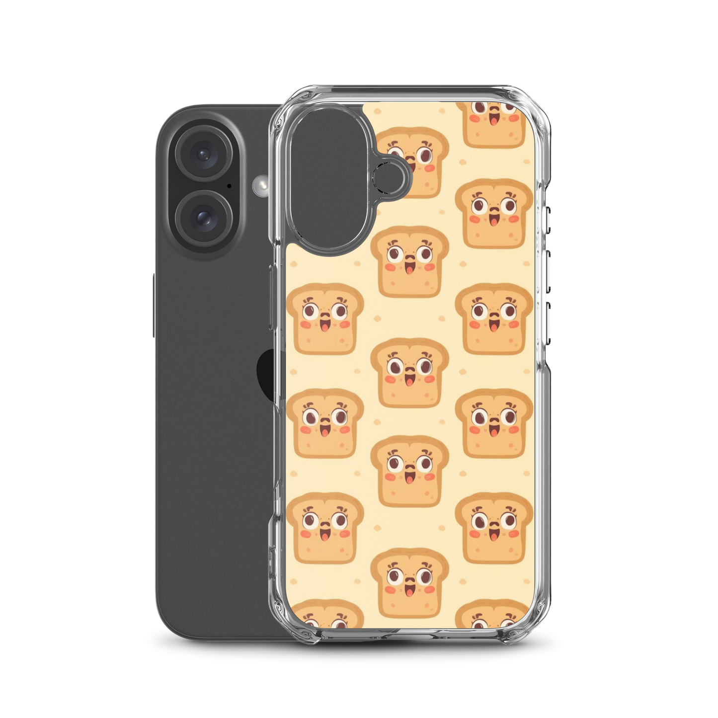 Funny Bread Faces Clear Case for iPhone® Bags & Accessories > Phone Cases ZomaModa