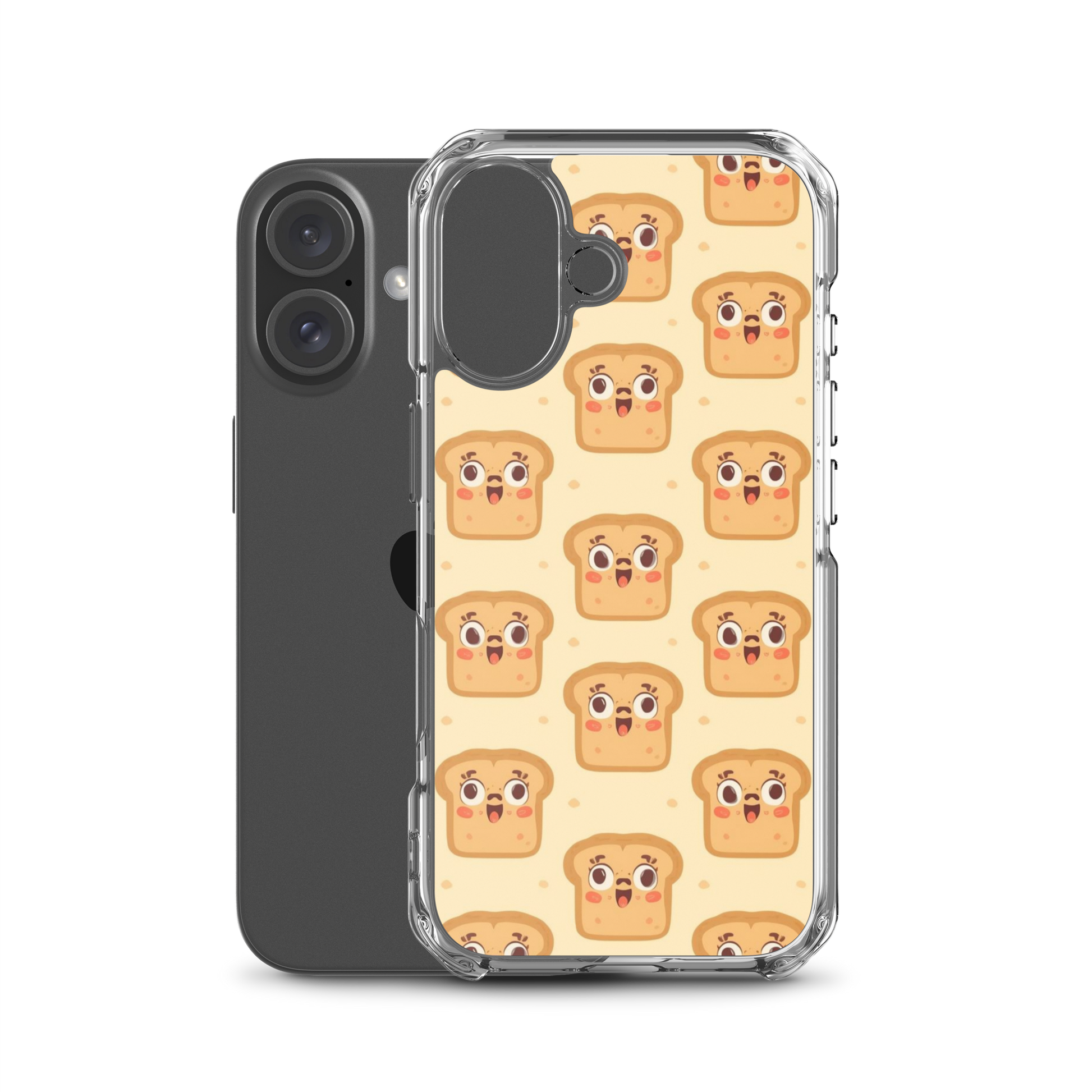 Funny Bread Faces Clear Case for iPhone® Bags & Accessories > Phone Cases ZomaModa