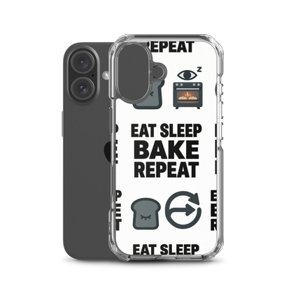 Eat Sleep Bake Repeat Clear Case for iPhone® Bags & Accessories > Phone Cases ZomaModa