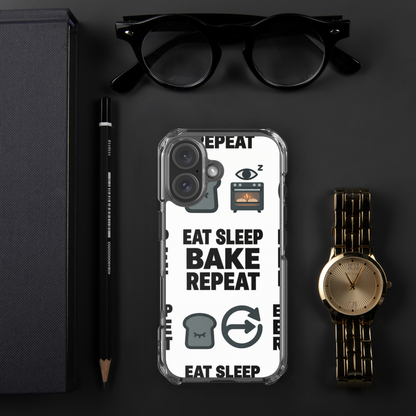 Eat Sleep Bake Repeat Clear Case for iPhone® Bags & Accessories > Phone Cases ZomaModa