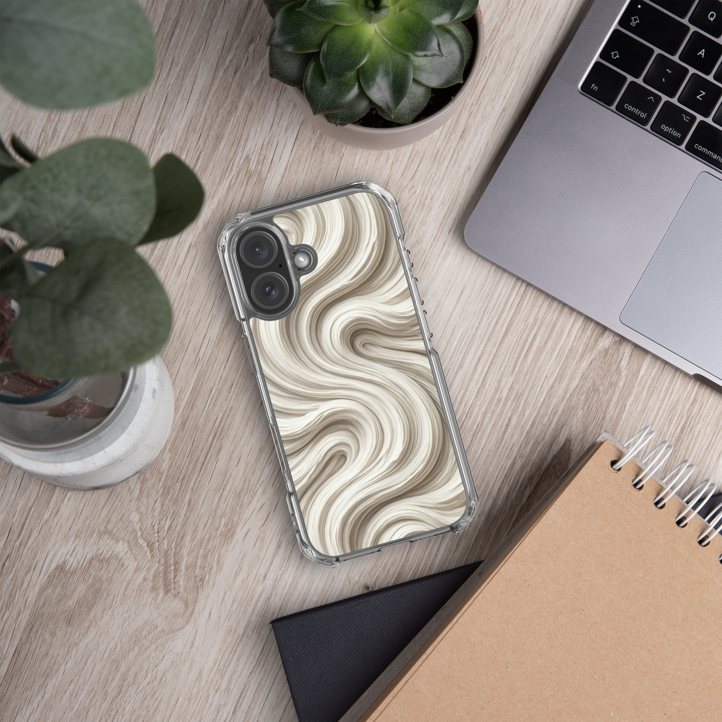 Minimal Flour Swirl Baking Clear Case for iPhone® Bags & Accessories > Phone Cases ZomaModa