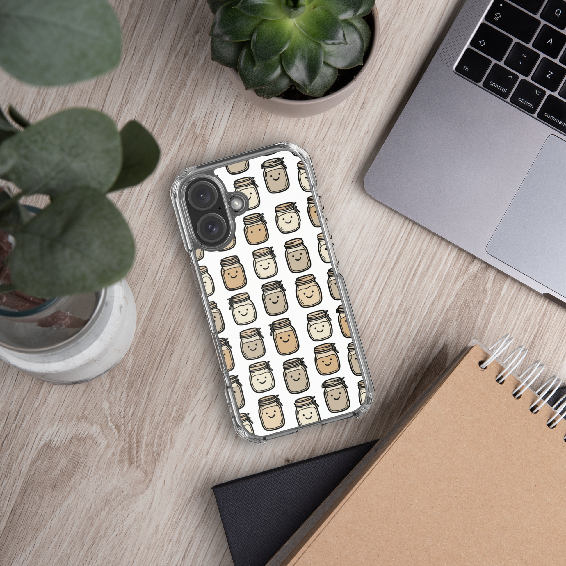 Cute Sourdough Starter Jars Clear Case for iPhone® Bags & Accessories > Phone Cases ZomaModa