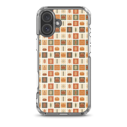 Retro Bread Stamp Clear Case for iPhone® iPhone 16 Plus Bags & Accessories > Phone Cases ZomaModa