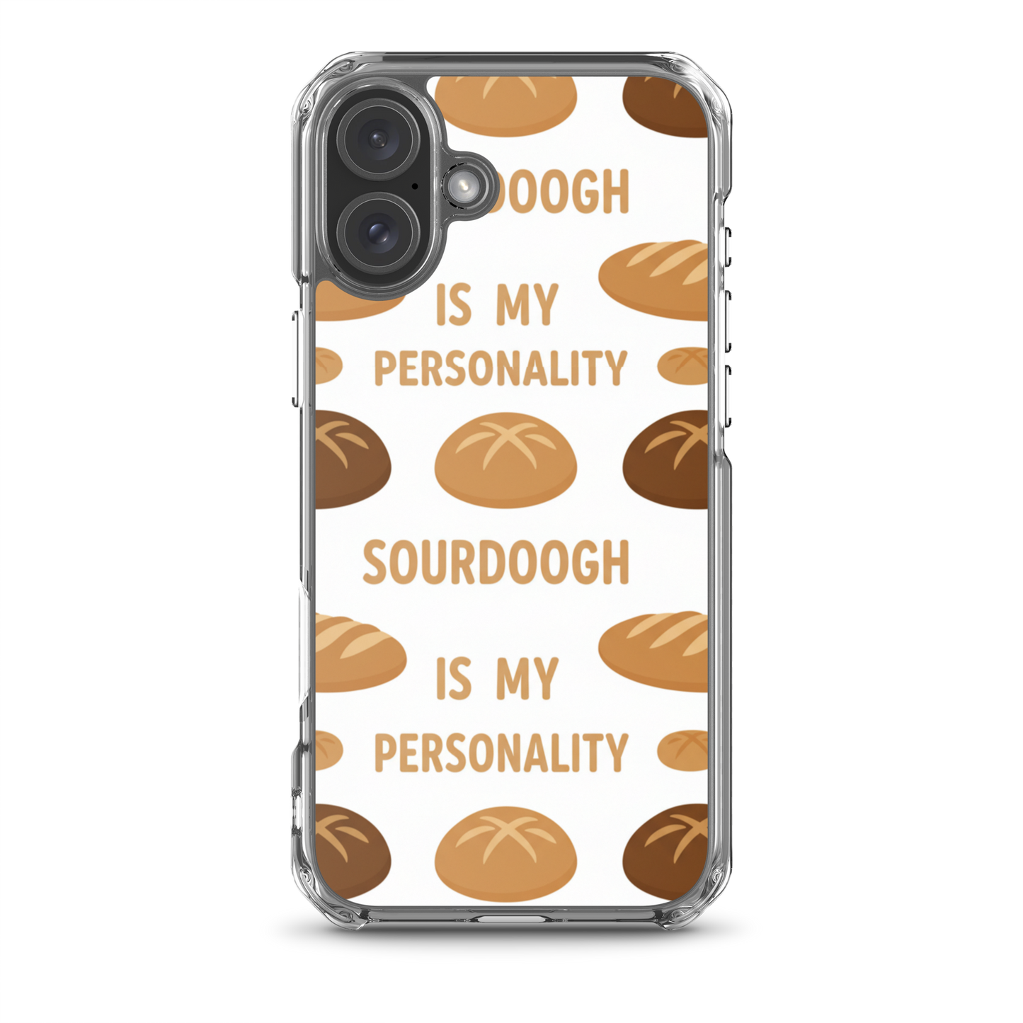 Sourdough Is My Personality Clear Case for iPhone® iPhone 16 Plus Bags & Accessories > Phone Cases ZomaModa