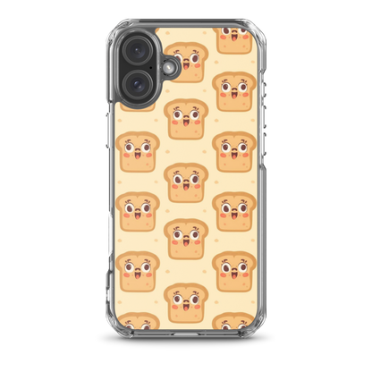 Funny Bread Faces Clear Case for iPhone® iPhone 16 Plus Bags & Accessories > Phone Cases ZomaModa