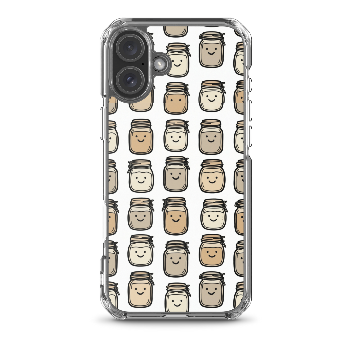 Cute Sourdough Starter Jars Clear Case for iPhone® iPhone 16 Plus Bags & Accessories > Phone Cases ZomaModa