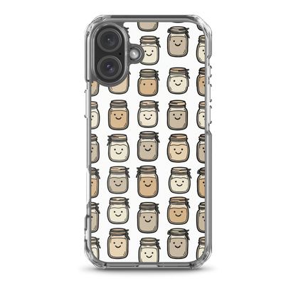 Cute Sourdough Starter Jars Clear Case for iPhone® iPhone 16 Plus Bags & Accessories > Phone Cases ZomaModa