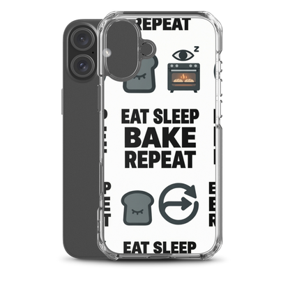 Eat Sleep Bake Repeat Clear Case for iPhone® Bags & Accessories > Phone Cases ZomaModa