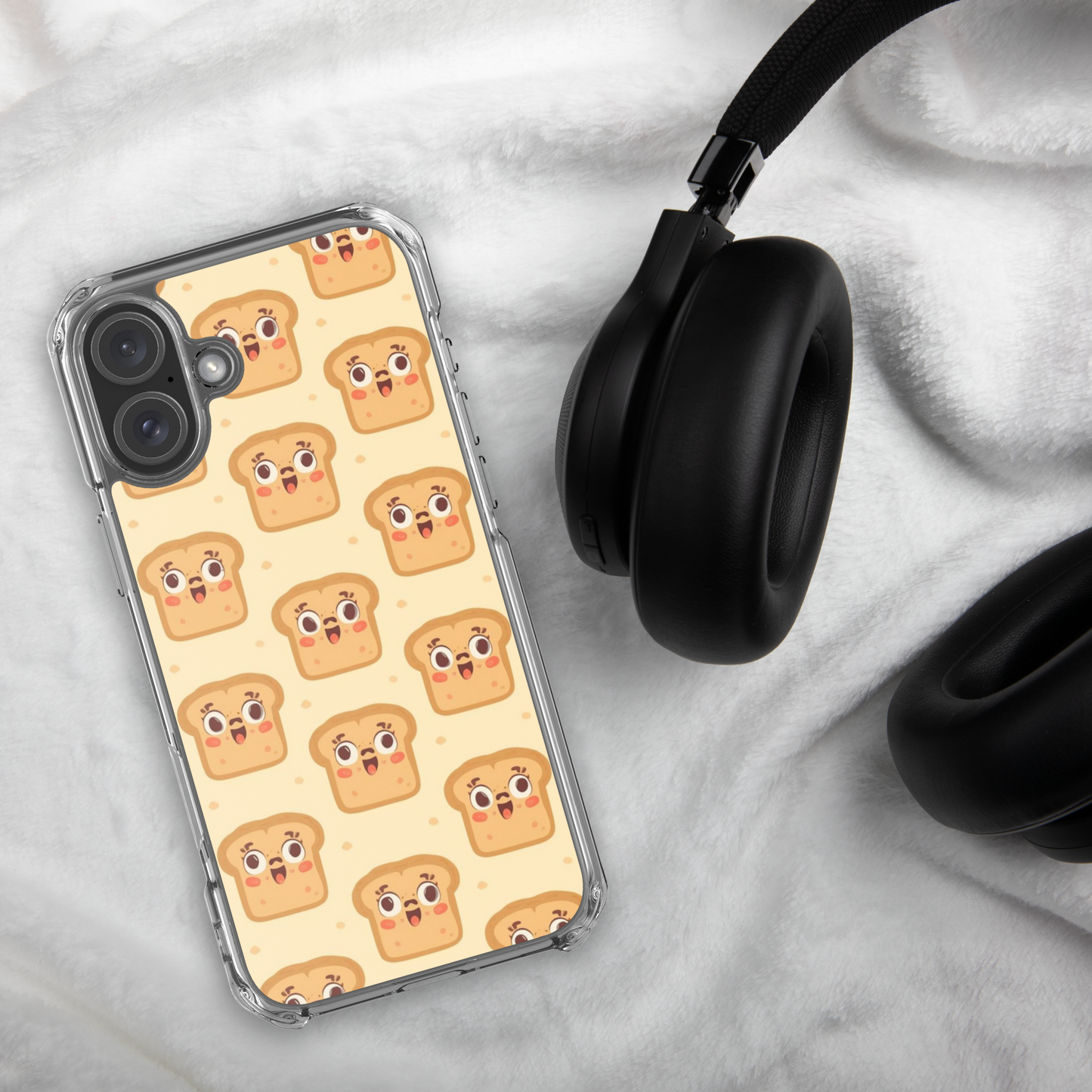Funny Bread Faces Clear Case for iPhone® Bags & Accessories > Phone Cases ZomaModa