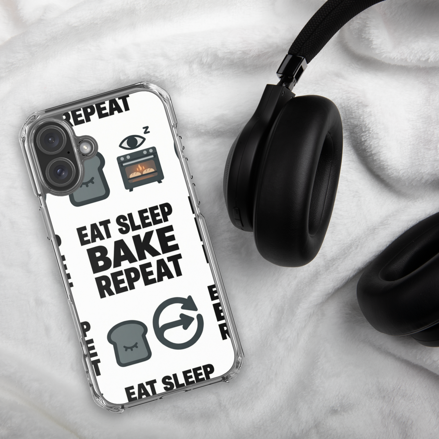 Eat Sleep Bake Repeat Clear Case for iPhone® Bags & Accessories > Phone Cases ZomaModa
