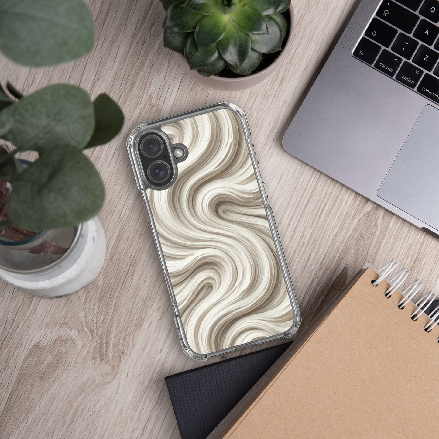 Minimal Flour Swirl Baking Clear Case for iPhone® Bags & Accessories > Phone Cases ZomaModa