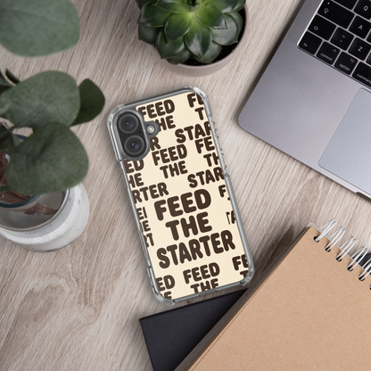 Feed the Starter Repeating Text Clear Case for iPhone® Bags & Accessories > Phone Cases ZomaModa