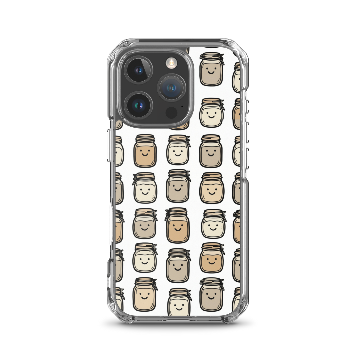 Cute Sourdough Starter Jars Clear Case for iPhone® iPhone 16 Pro Bags & Accessories > Phone Cases ZomaModa