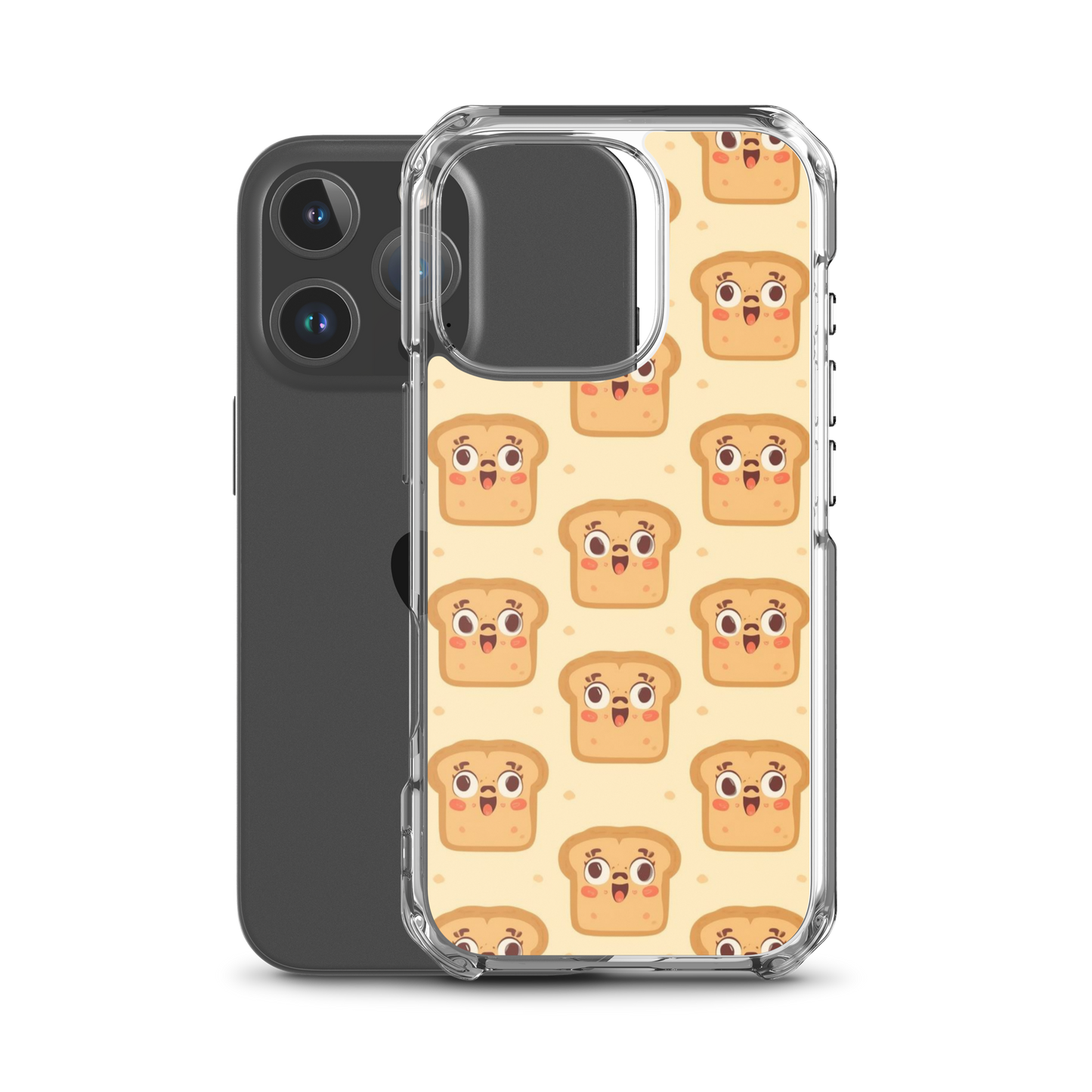 Funny Bread Faces Clear Case for iPhone® Bags & Accessories > Phone Cases ZomaModa