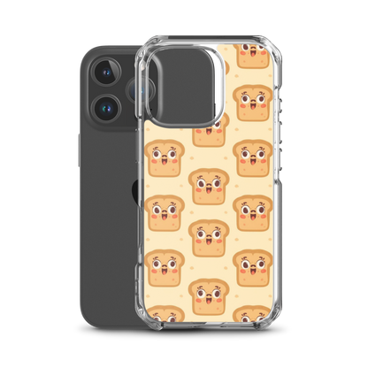Funny Bread Faces Clear Case for iPhone® Bags & Accessories > Phone Cases ZomaModa